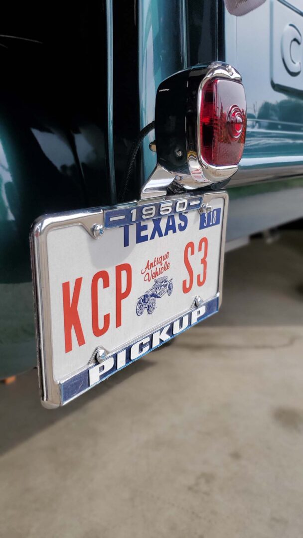 ...Even threw on the old Texas plate.