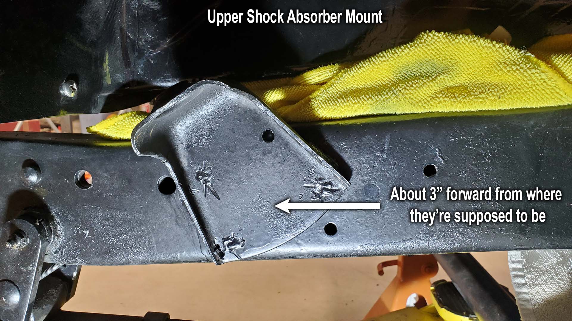 Upper shock mounts in the 'wrong' position